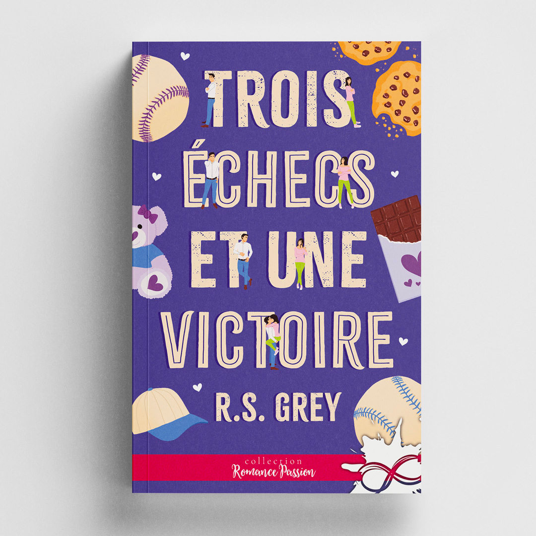 Couverture Trois Echecs et une victoire de R.S. Grey aux Editions Bookmark, illustratrice Margot Pilet