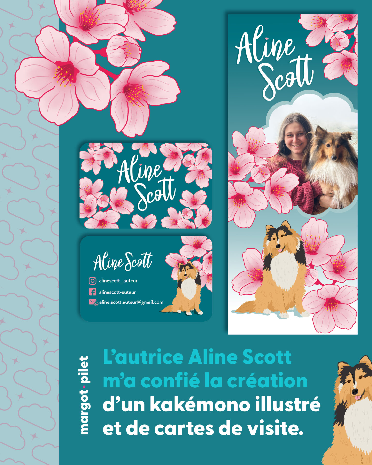 Margot Pilet graphiste et illustratrice support de communication pour le livre