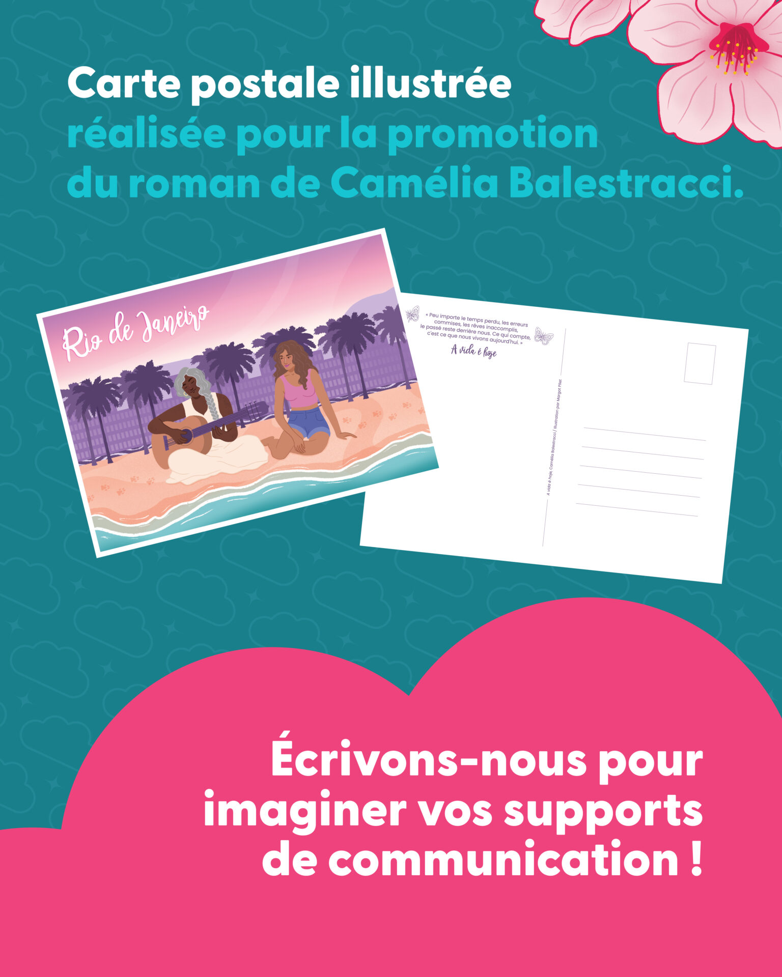 Margot Pilet graphiste et illustratrice support de communication pour le livre