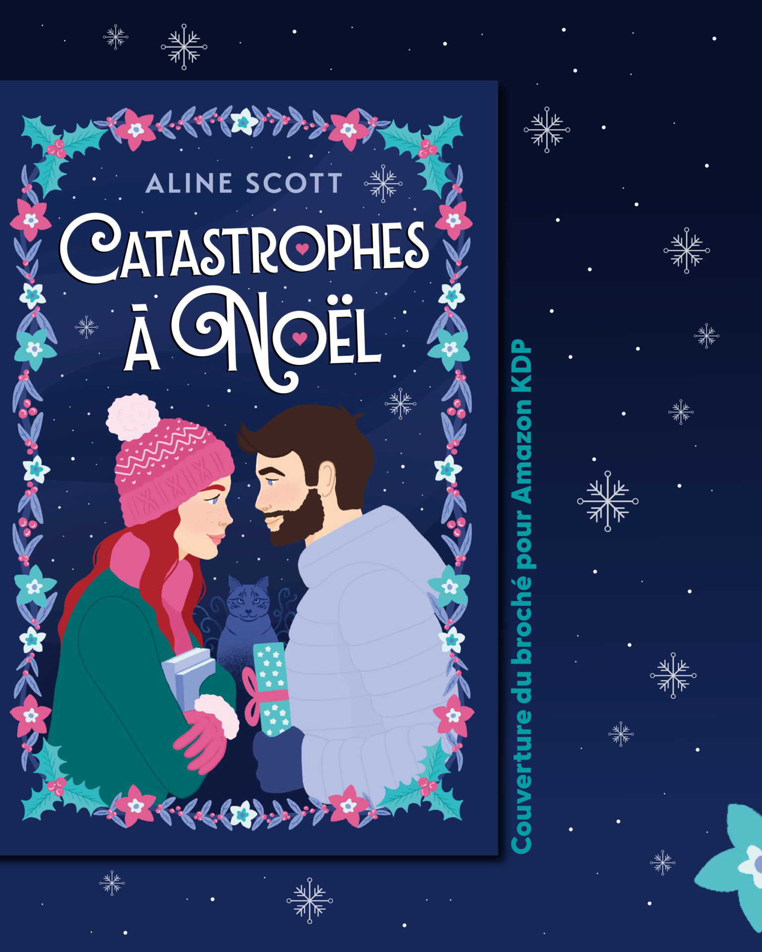 Catastrophes à Noël - Aline Scott - Margot Pilet - graphiste et illustratrice couverture de livre