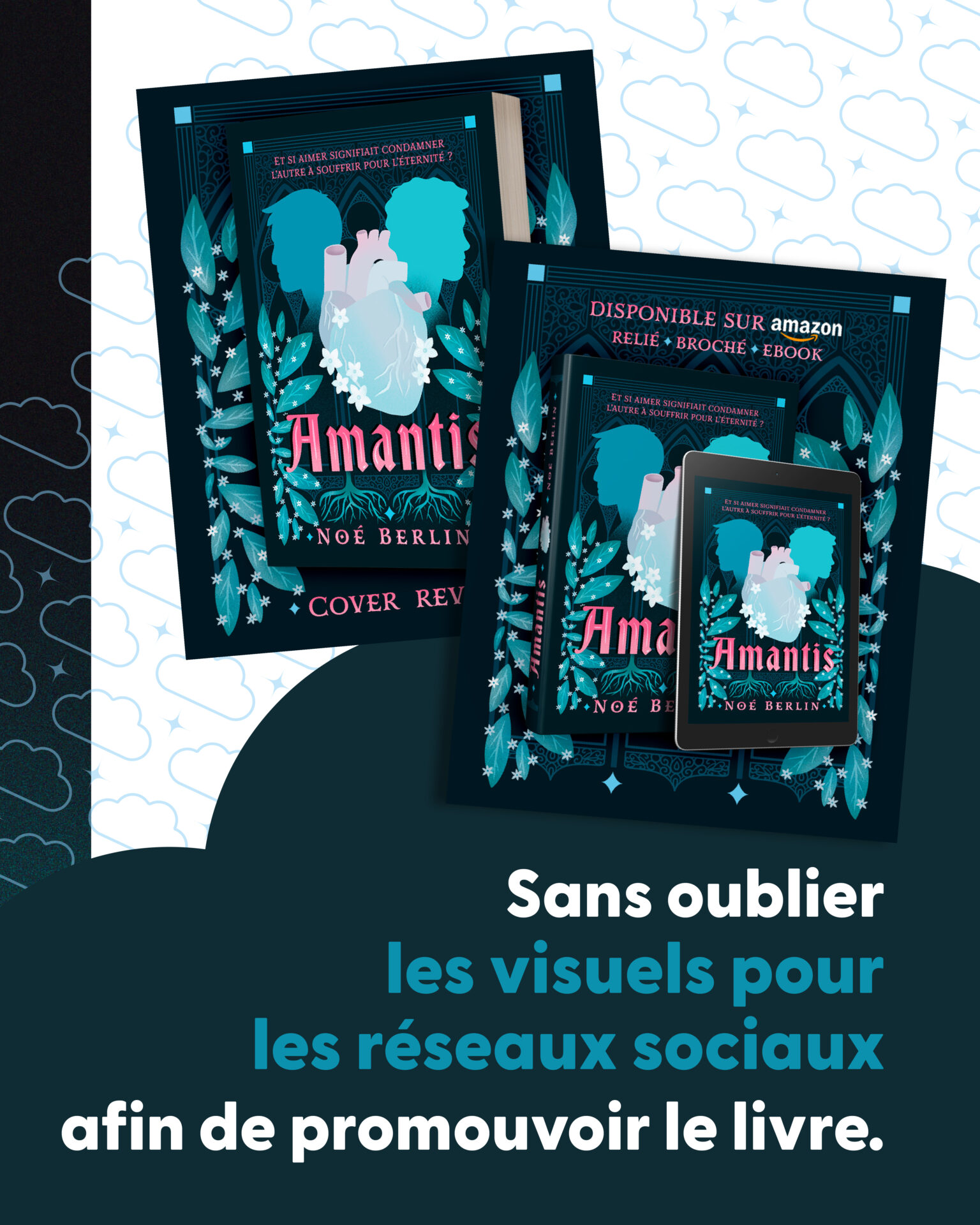 Amantis - Noé Berlin - Margot Pilet - illustratrice couverture de livre