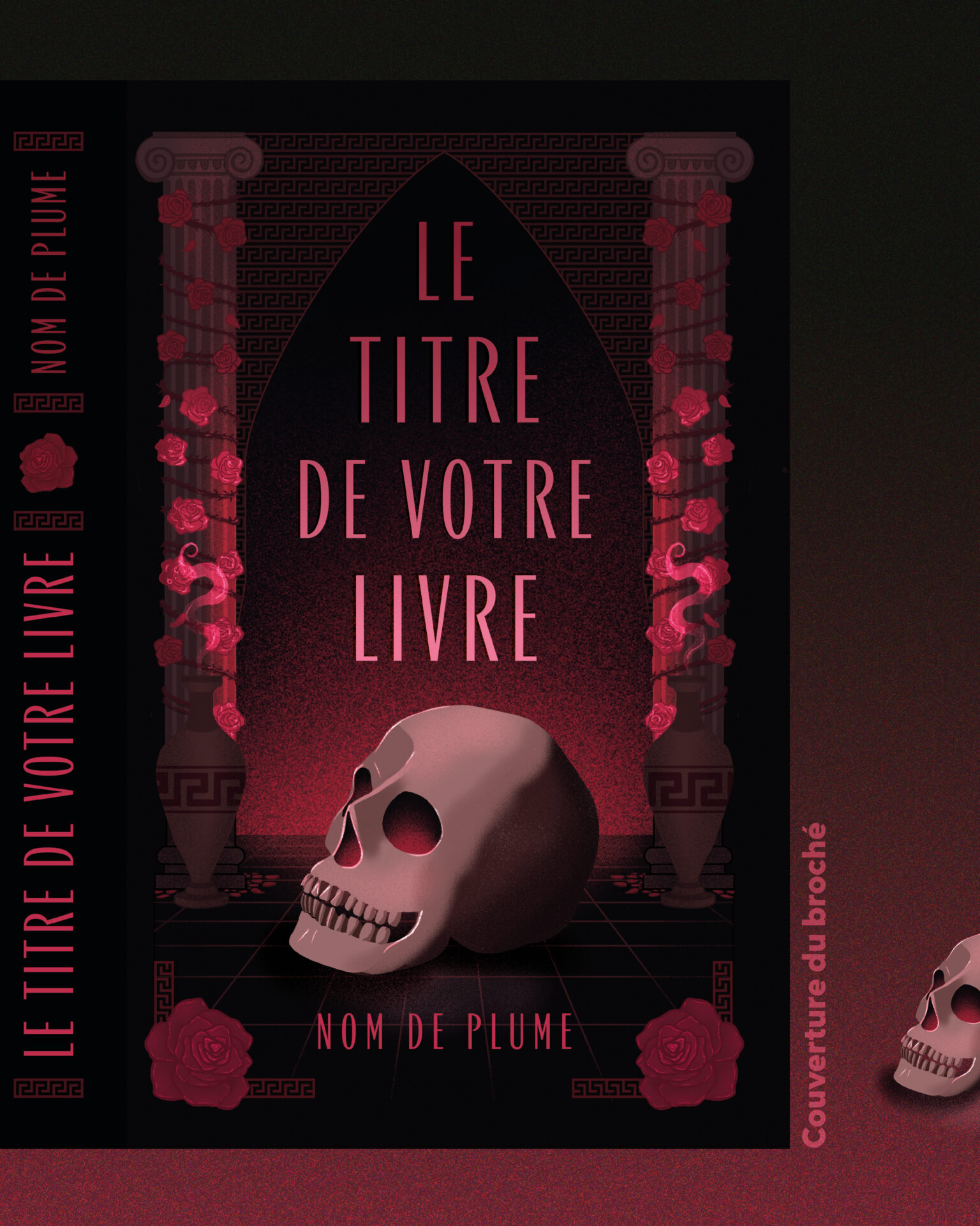 Margot Pilet graphiste et illustratrice couverture premade fantasy grèce antique