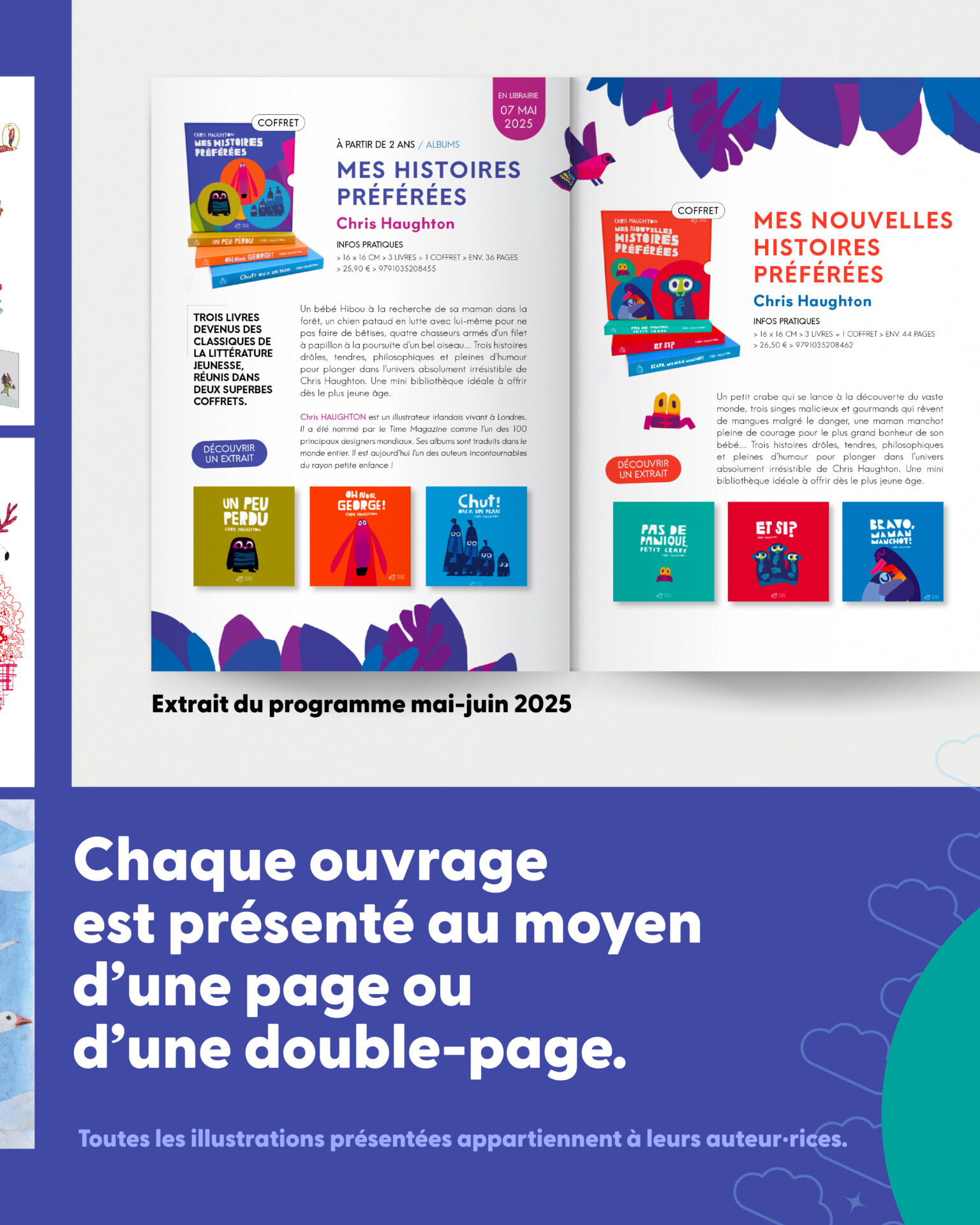 Maquette programme nouveautés éditions Thierry Magnier maquettiste Margot Pilet