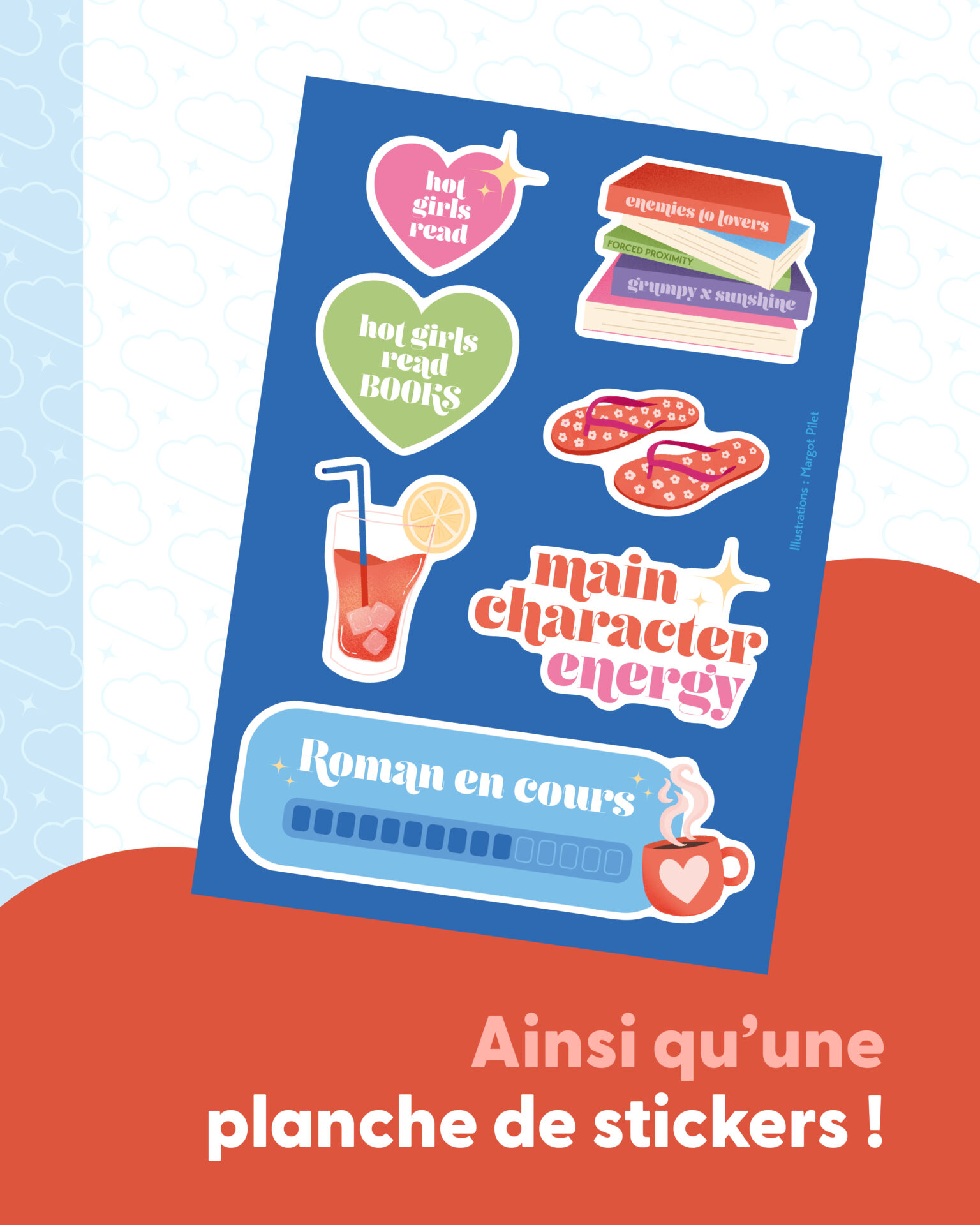 Couverture Cahier de vacances des lectrices de Miralta Edito - Illustratrice Margot Pilet