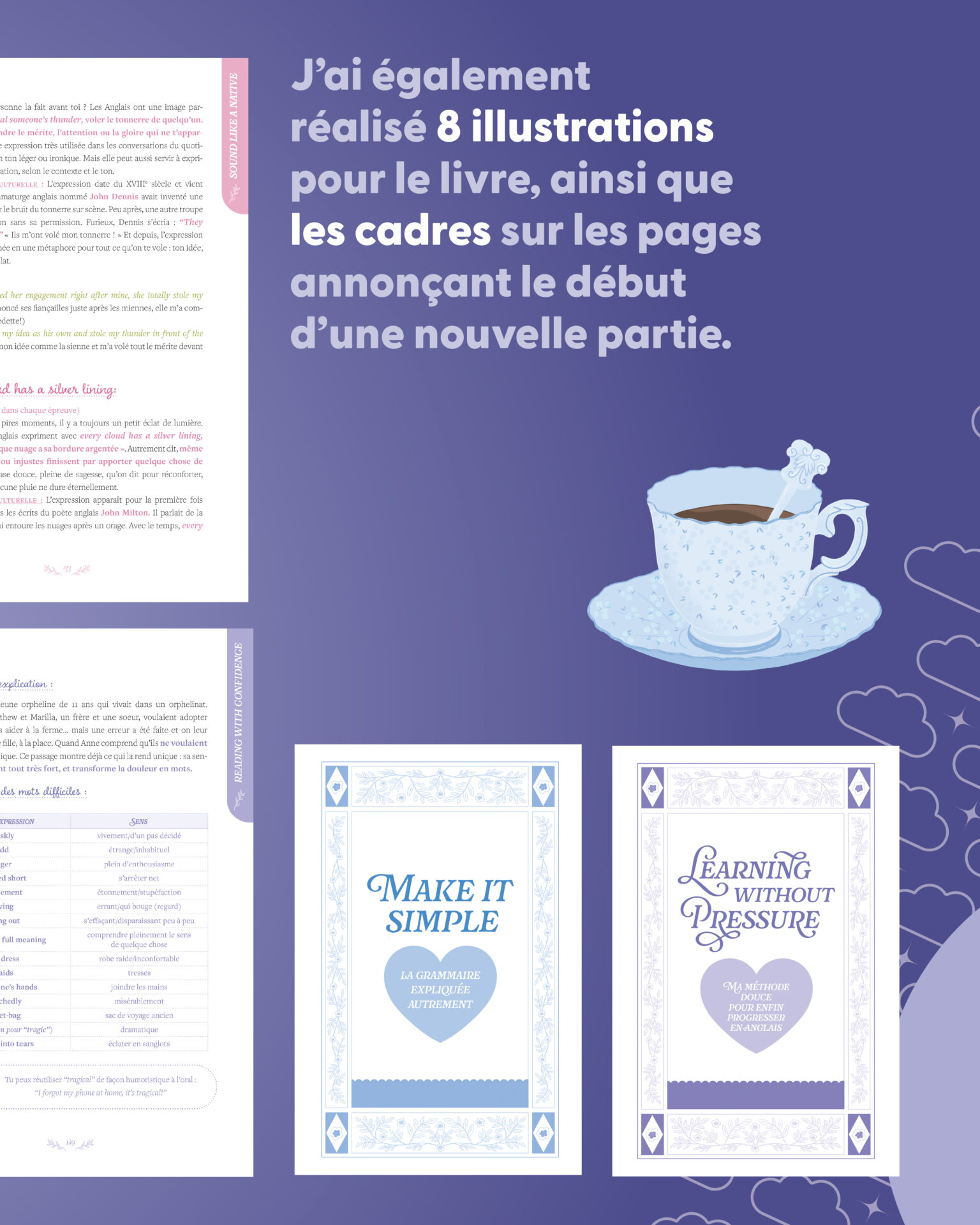 Mise en page English Made Pretty d'Anna Germon - Graphiste et illustratrice Margot Pilet