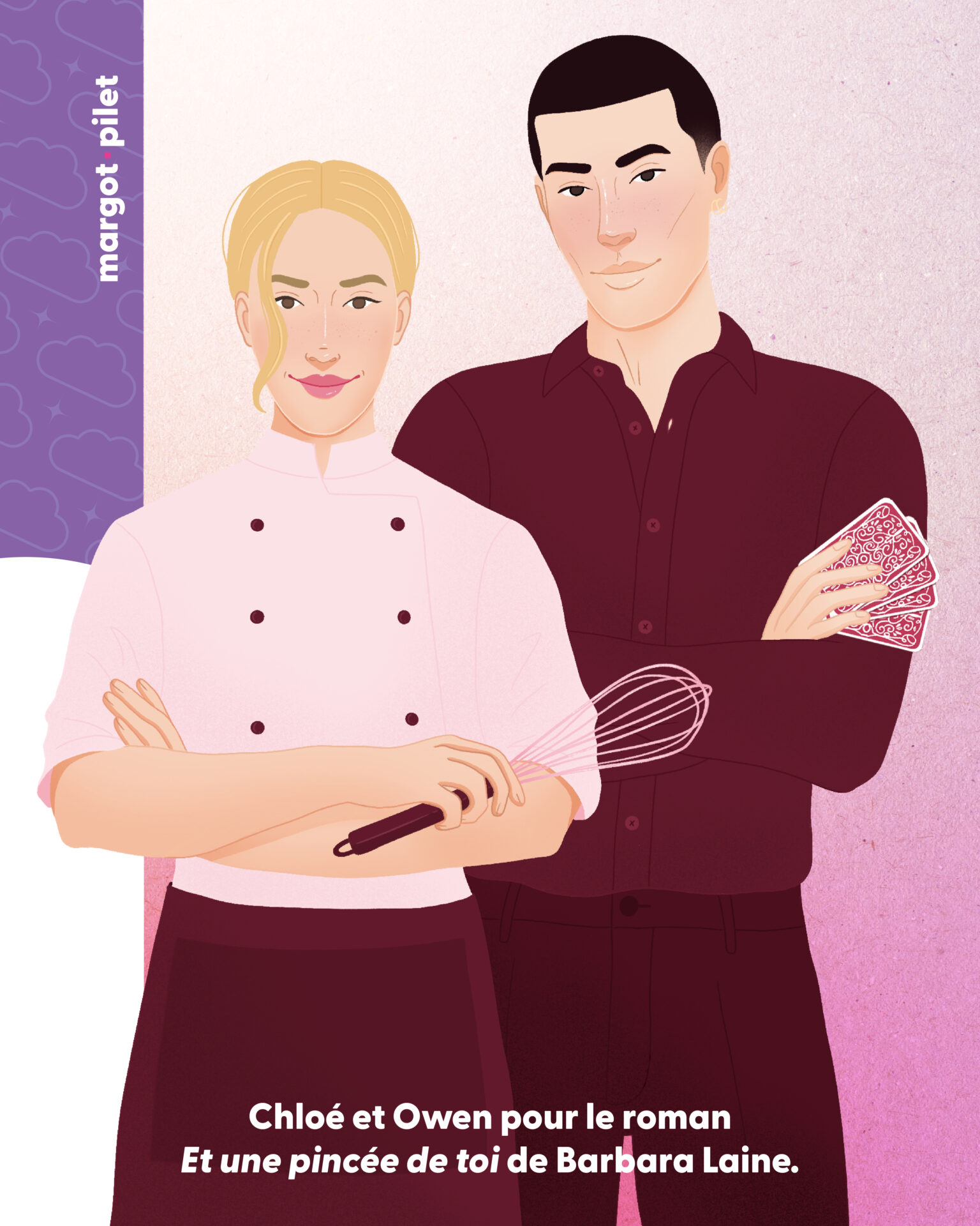 Margot Pilet illustrations de personnages pour roman