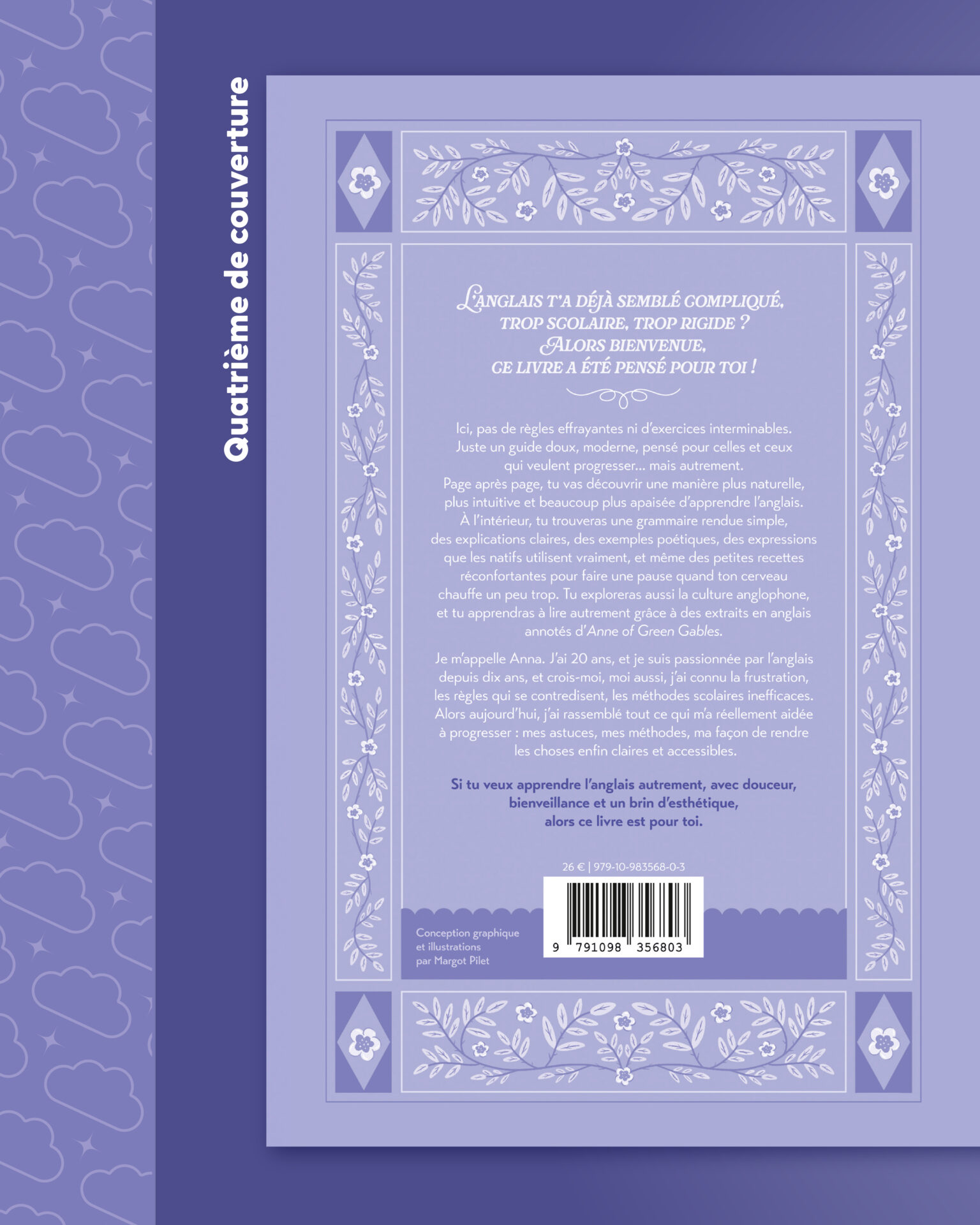 Couverture du livre English Made by Pretty d'Anna Germon, illustration et graphisme par Margot Pilet