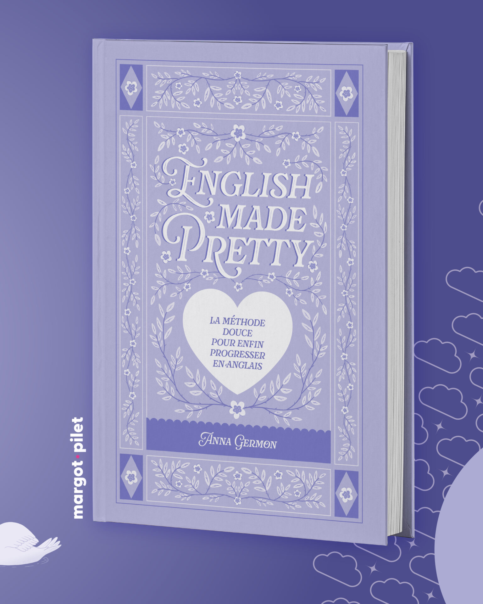 Couverture du livre English Made by Pretty d'Anna Germon, illustration et graphisme par Margot Pilet